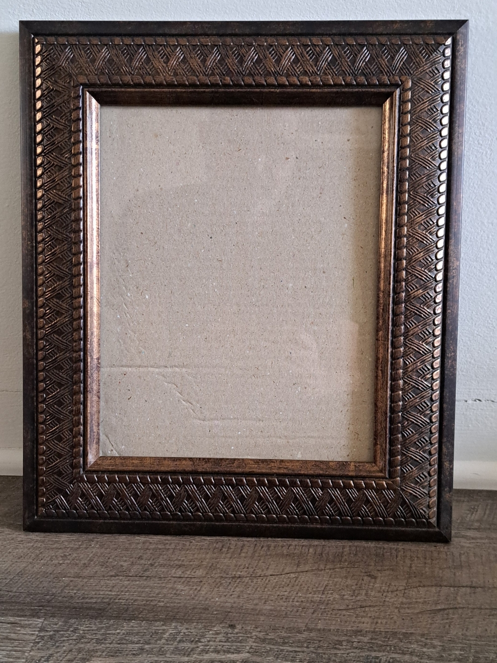Decorative Bronze-Tone Embossed Picture Frame